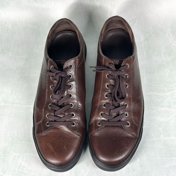 Allen Edmonds Porter Derby Shoes Mens 10.5 D Chili Brown Leather Casual Sneakers - Picture 5 of 16